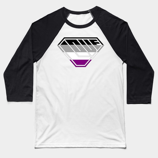 Love SuperEmpowered (Black, Grey, White & Purple) Baseball T-Shirt by Village Values